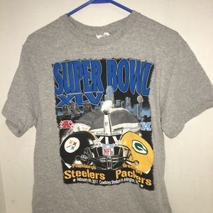 2011 super Bowl XLV Steelers vs packers tee